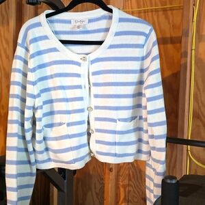 Jessica Simpson Cropped stripped cardigan